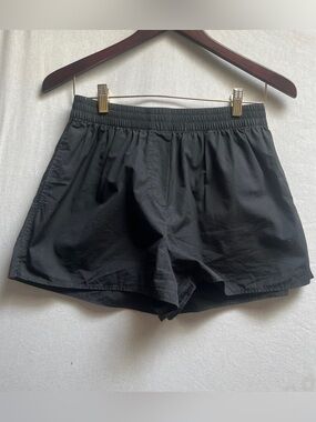 Babaton Classic Black Cotton Elastic Waist Shorts Sz S